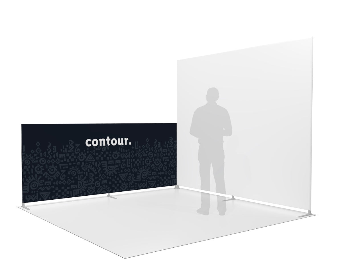 Contoured Viewing Panel 10x4ft Contour Add-On Low Wall Trade Show Display | EXHIBICO Toronto ...